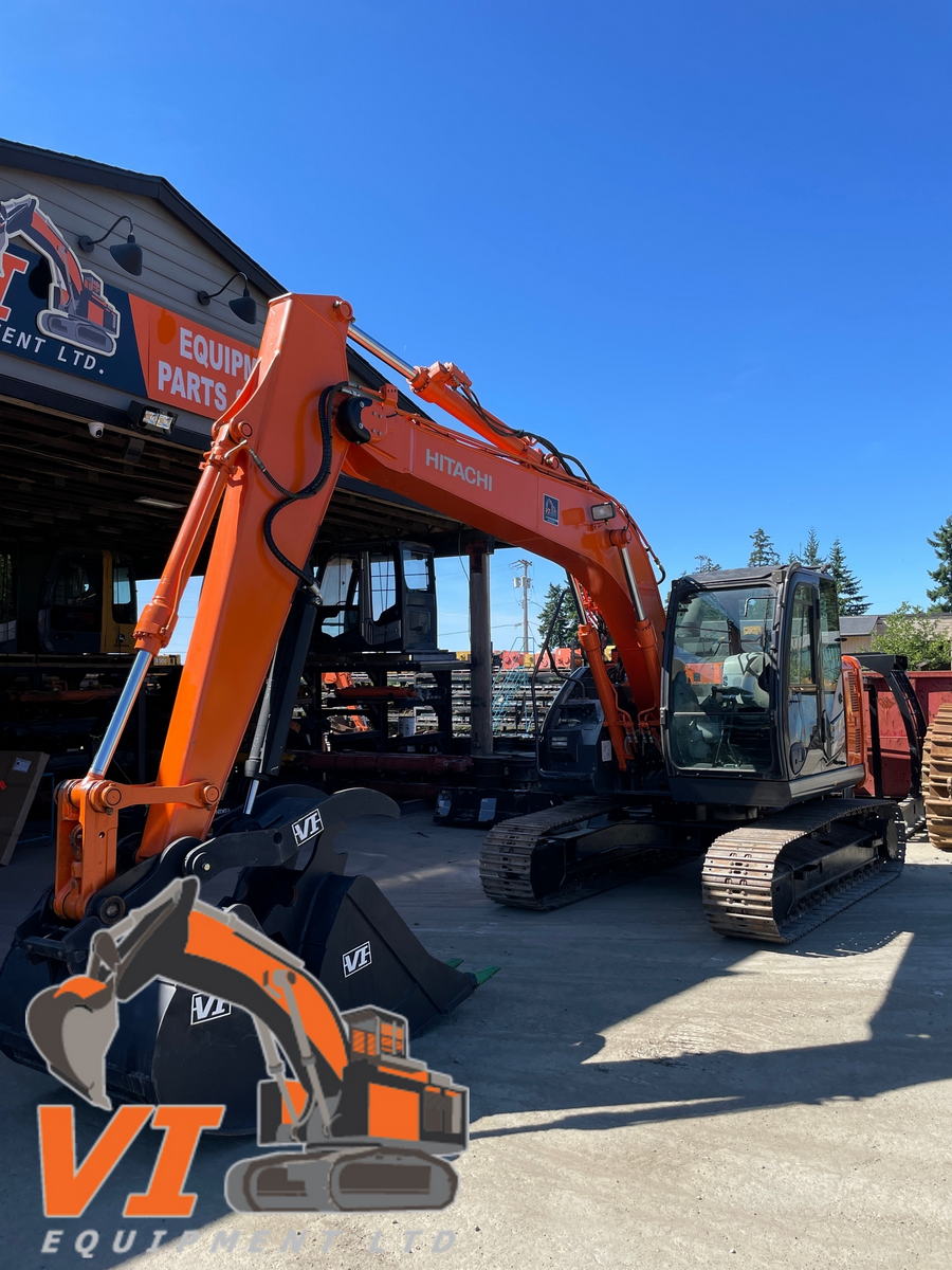 an orange construction vehicle